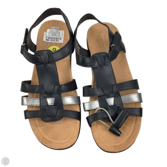 Sandals Flats By Easy Spirit In Black, Size: 9