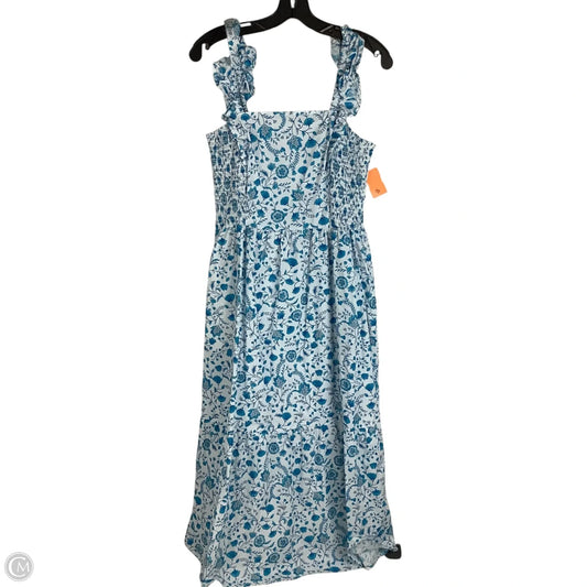 Dress Casual Maxi By Draper James In Blue & White, Size: M