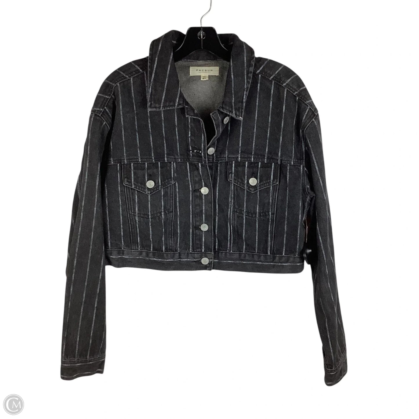 Jacket Denim By Pacsun In Black, Size: M/L