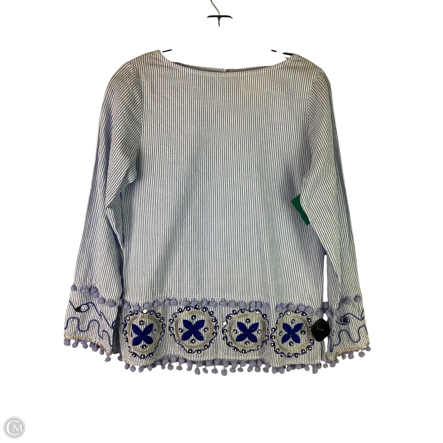 Top Long Sleeve By Sail To Sable In Blue, Size: Xs