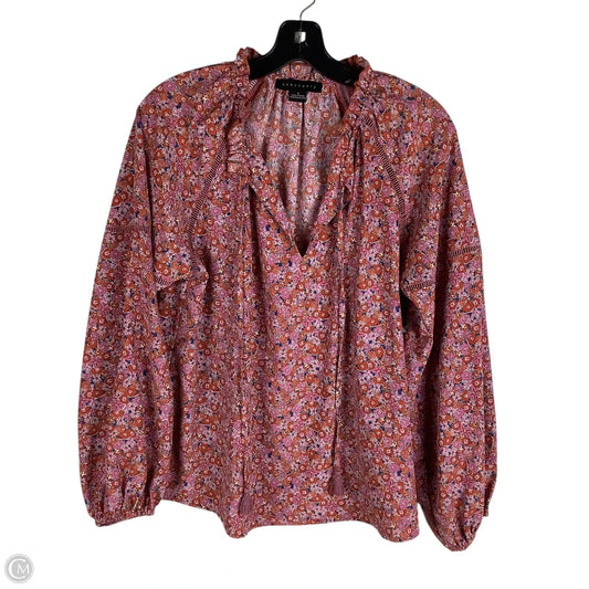Top Long Sleeve By Sanctuary In Floral Print, Size: S