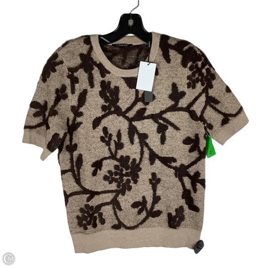 Sweater Short Sleeve By T Tahari In Brown, Size: S