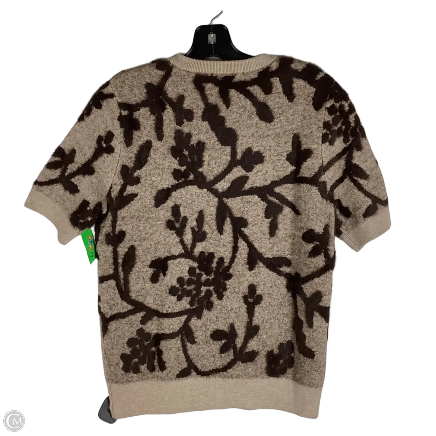 Sweater Short Sleeve By T Tahari In Brown, Size: S