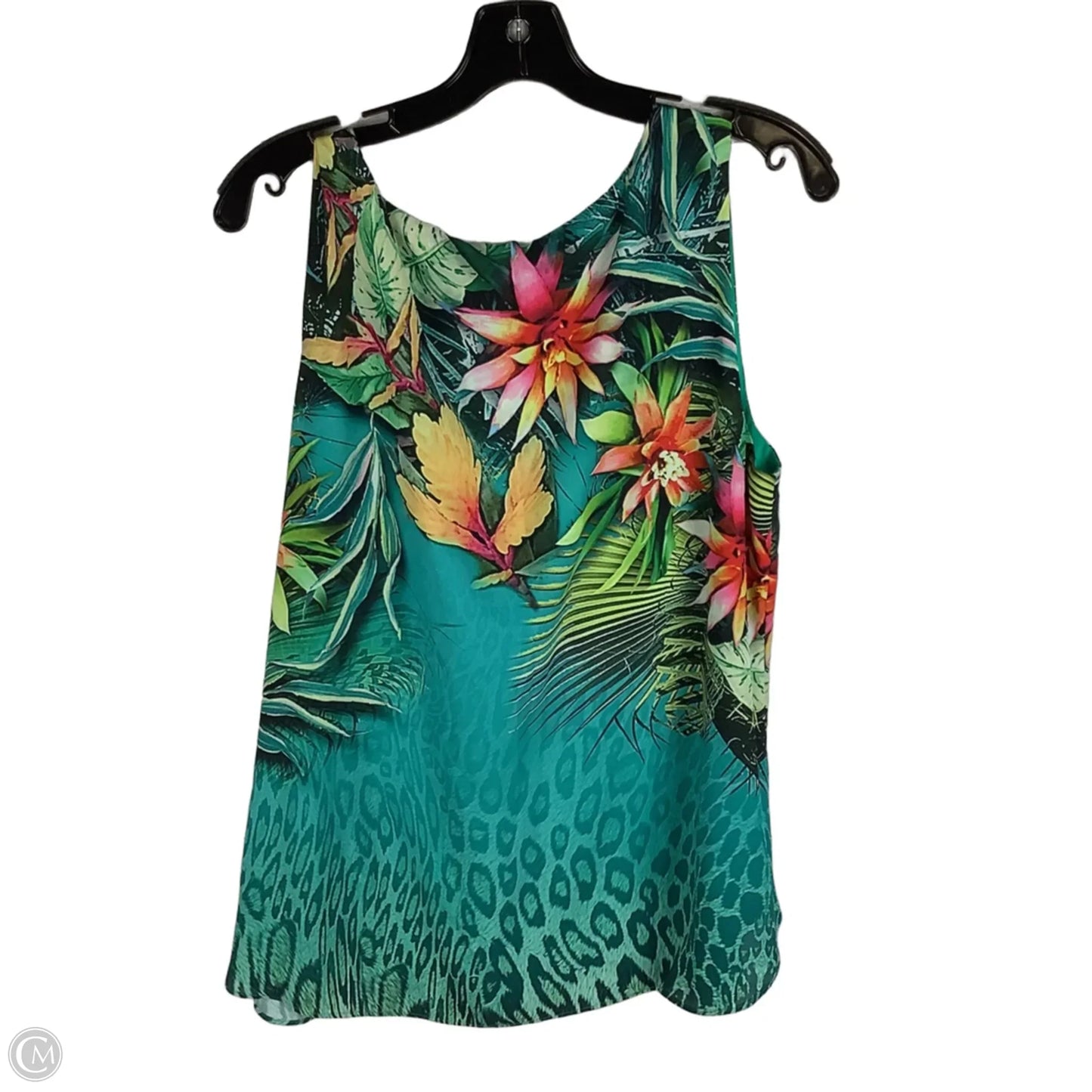 Top Sleeveless By Chicos In Tropical Print, Size: L (12/14)