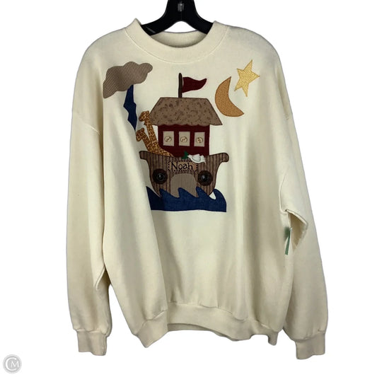 Sweatshirt Crewneck By Lee In Cream, Size: Xl