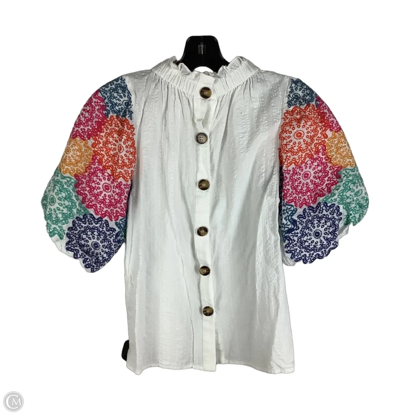 Top Short Sleeve By Thml In White, Size: Xs