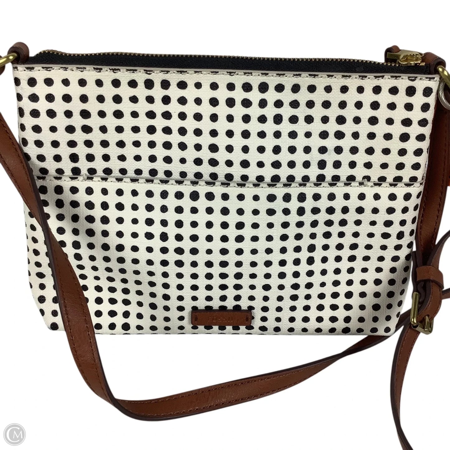 Crossbody Leather By Fossil, Size: Small