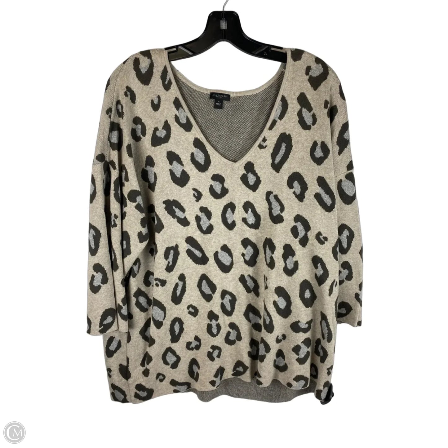 Sweater By Ann Taylor In Animal Print, Size: Xl