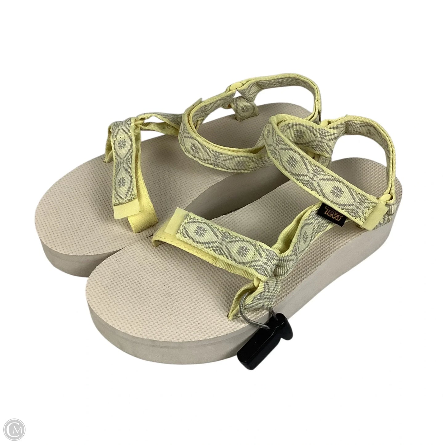 Sandals Heels Platform By Teva In Yellow, Size: 10