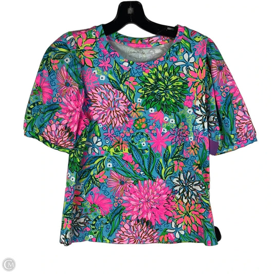 Top Short Sleeve Designer By Lilly Pulitzer In Multi-colored, Size: S