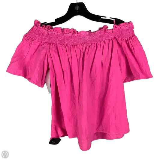 Top Short Sleeve Designer By Lilly Pulitzer In Pink, Size: S