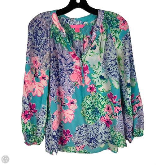 Top Long Sleeve Designer By Lilly Pulitzer In Multi-colored, Size: Xs