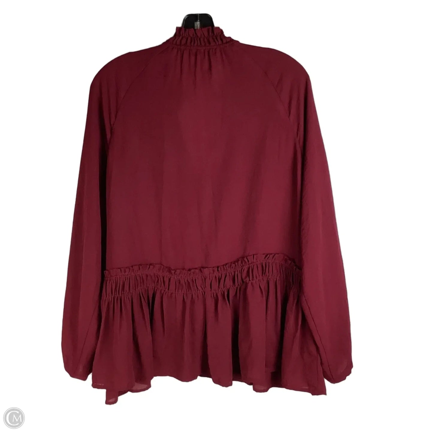 Top Long Sleeve By Loft In Red, Size: L