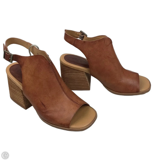 Shoes Heels Block By Korks In Brown, Size: 7