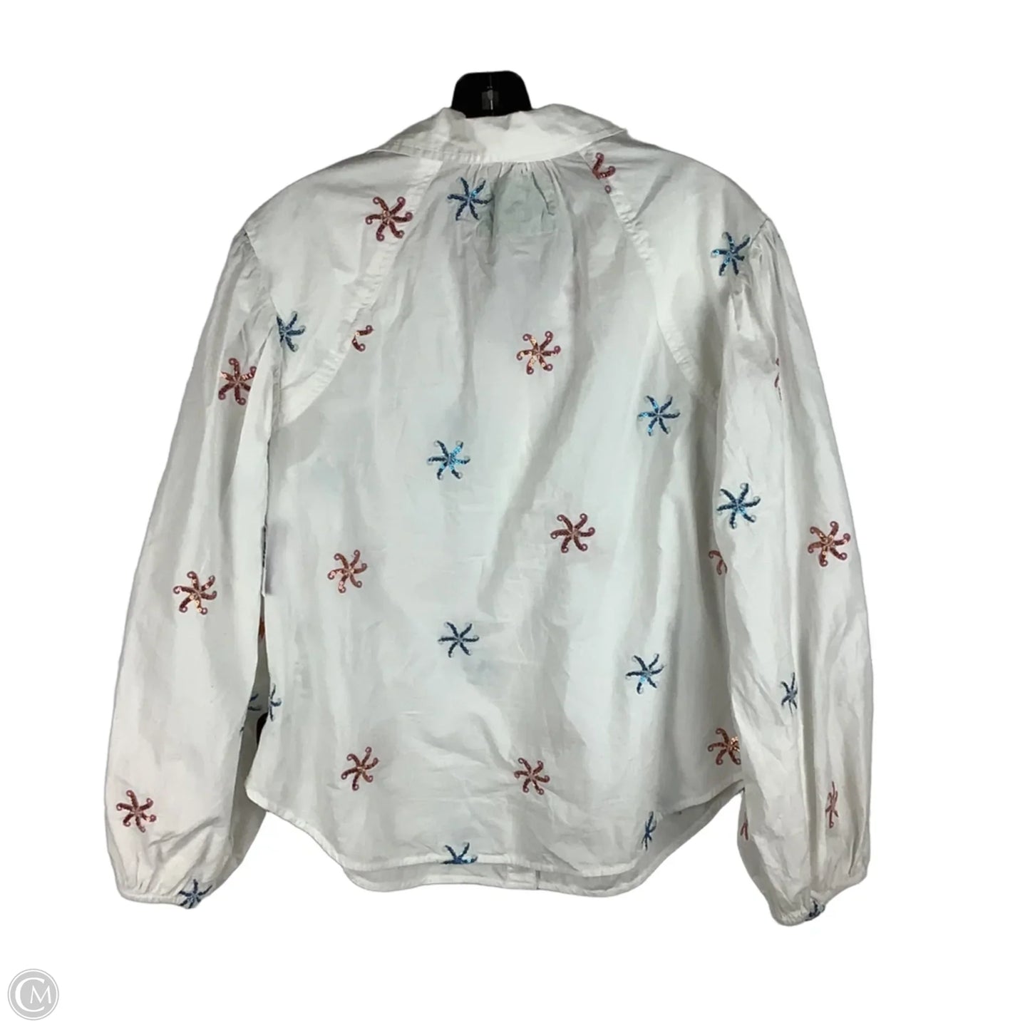 Top Long Sleeve By Maeve In White, Size: M