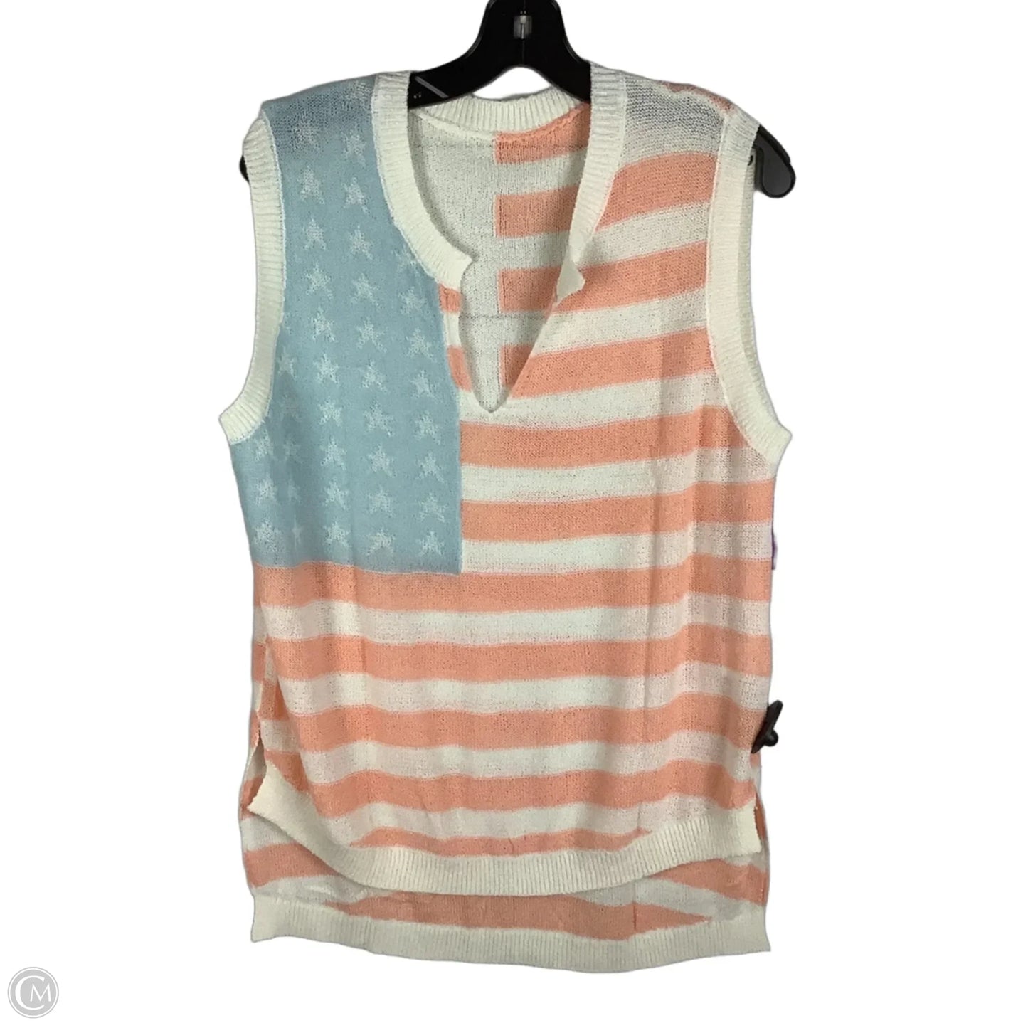Top Sleeveless By Clothes Mentor In Blue & Red, Size: L
