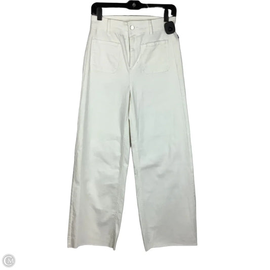 Jeans Wide Leg By Oat In White Denim, Size: 4 (27)
