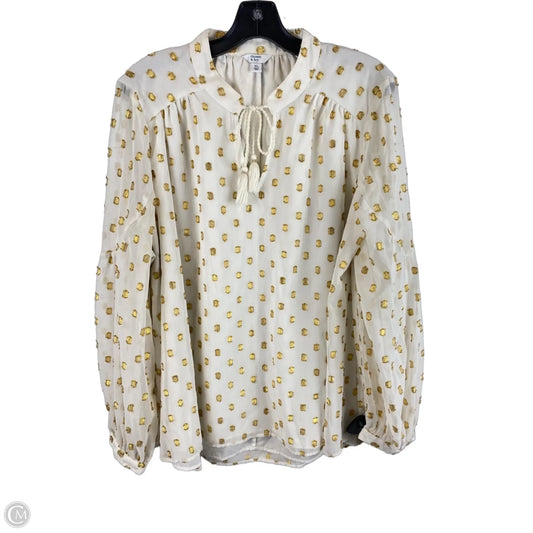 Top Long Sleeve By Crown And Ivy In White, Size: Xl