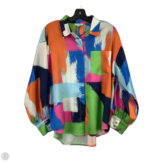 Top Long Sleeve By Jade In Multi-colored, Size: L