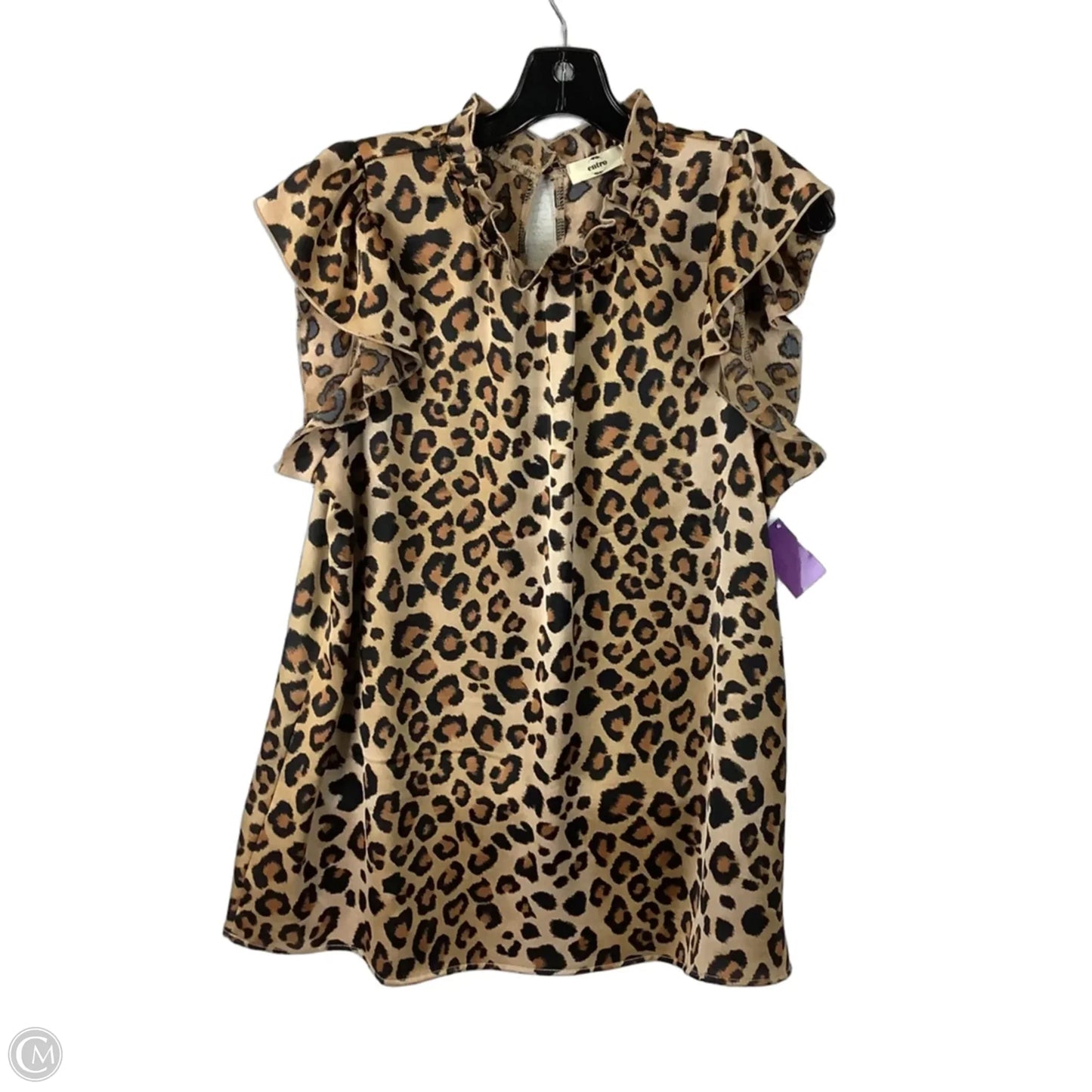 Top Sleeveless By Entro In Animal Print, Size: L