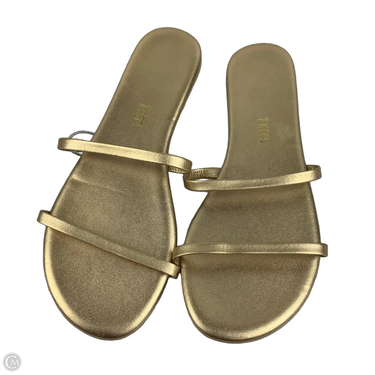 Shoes Flats By Clothes Mentor In Gold, Size: 8