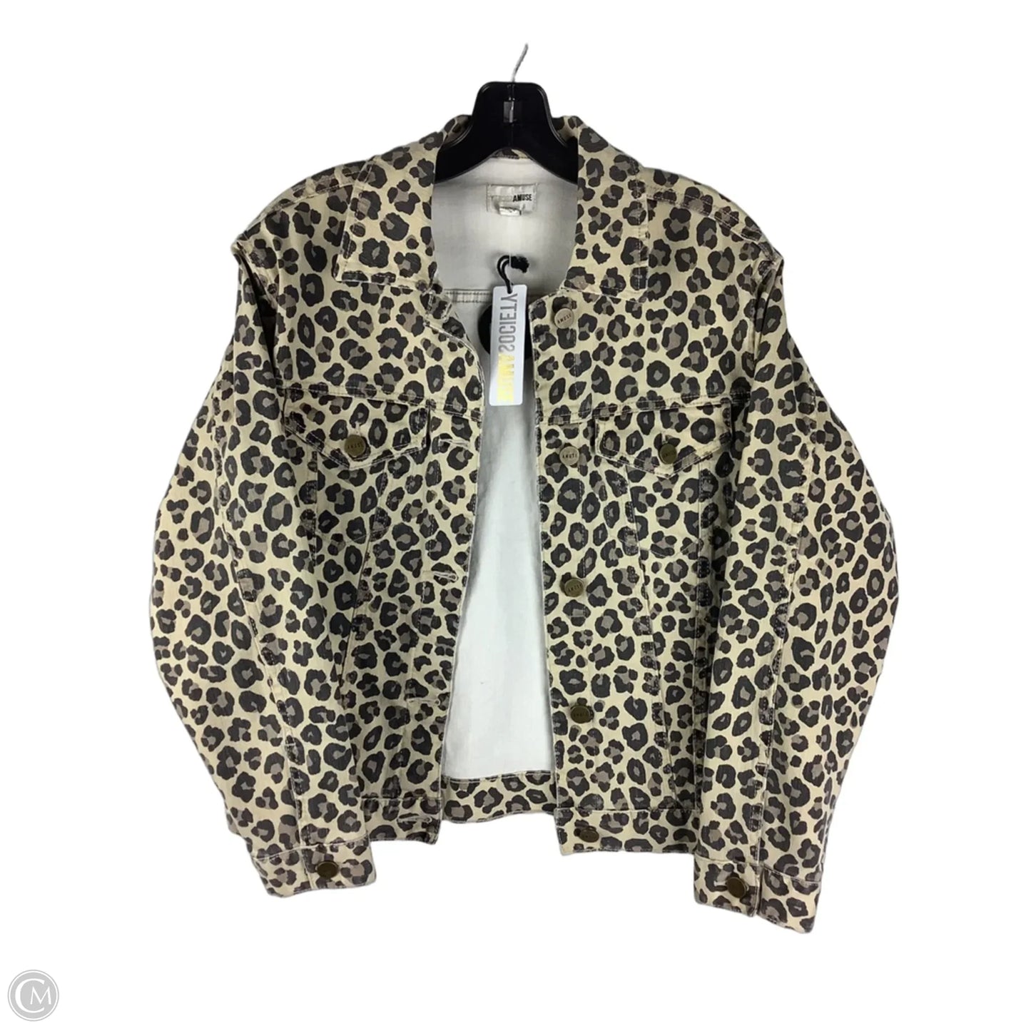 Jacket Denim By Cmc In Animal Print, Size: S
