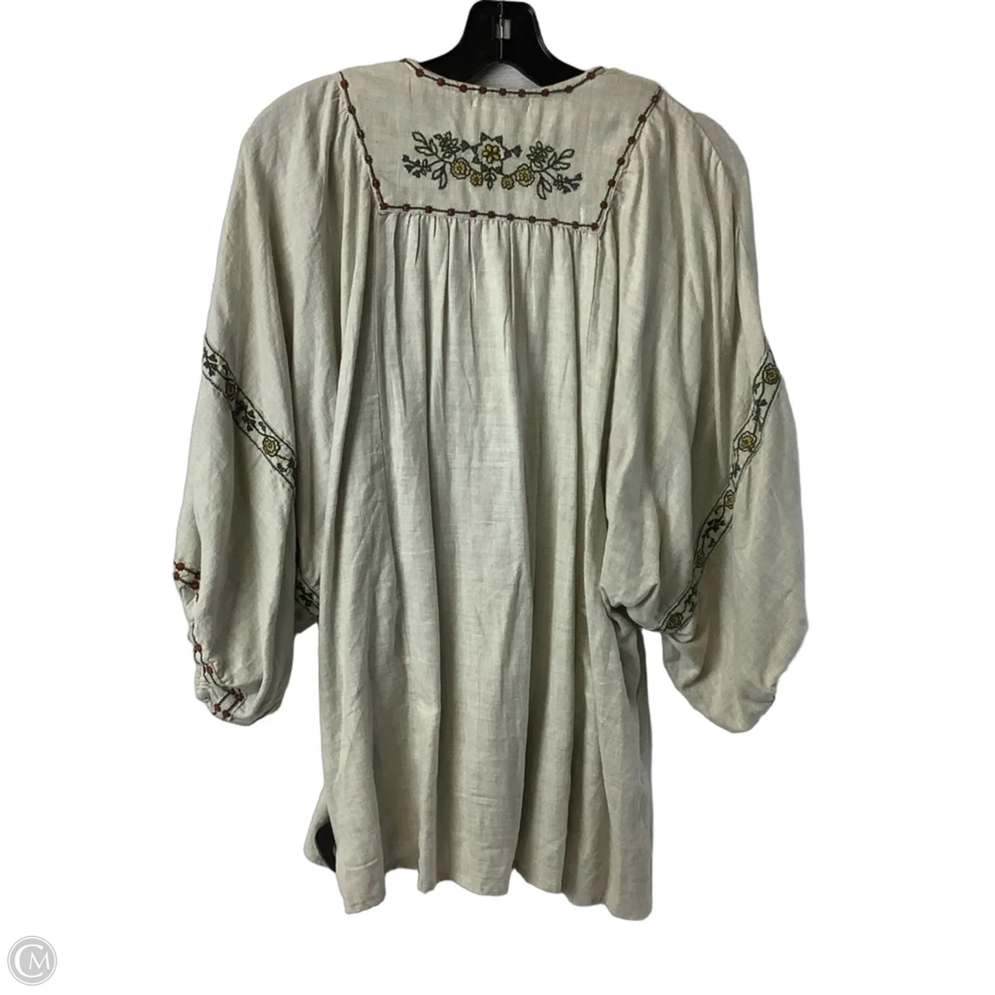 Top Short Sleeve By Max Studio In Taupe, Size: Xl