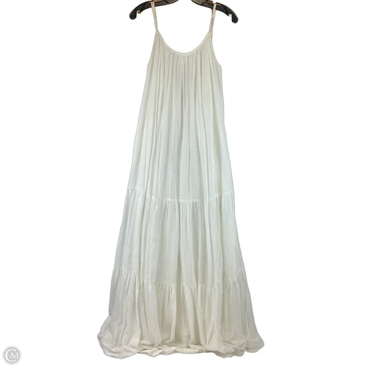 Dress Casual Maxi By Banana Republic In White, Size: L