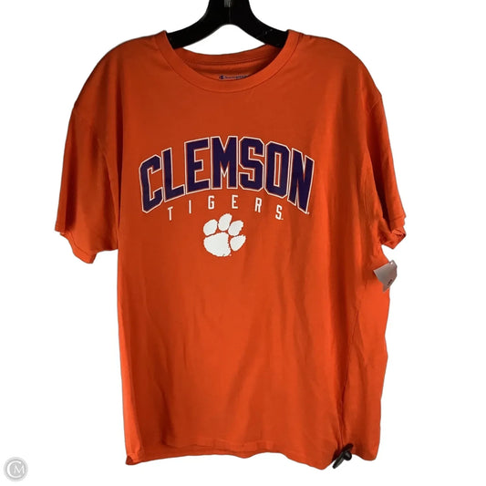Top Short Sleeve By Champion In Orange, Size: Xl