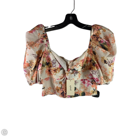Top Short Sleeve By Cmc In Multi-colored, Size: M