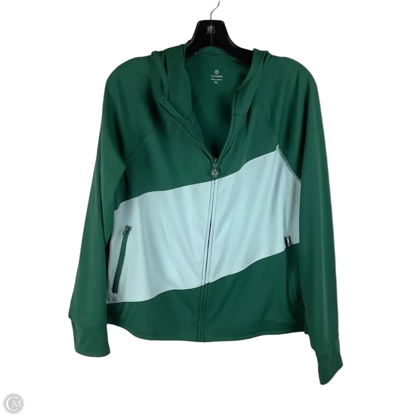 Athletic Jacket By Talbots In Green, Size: Xl