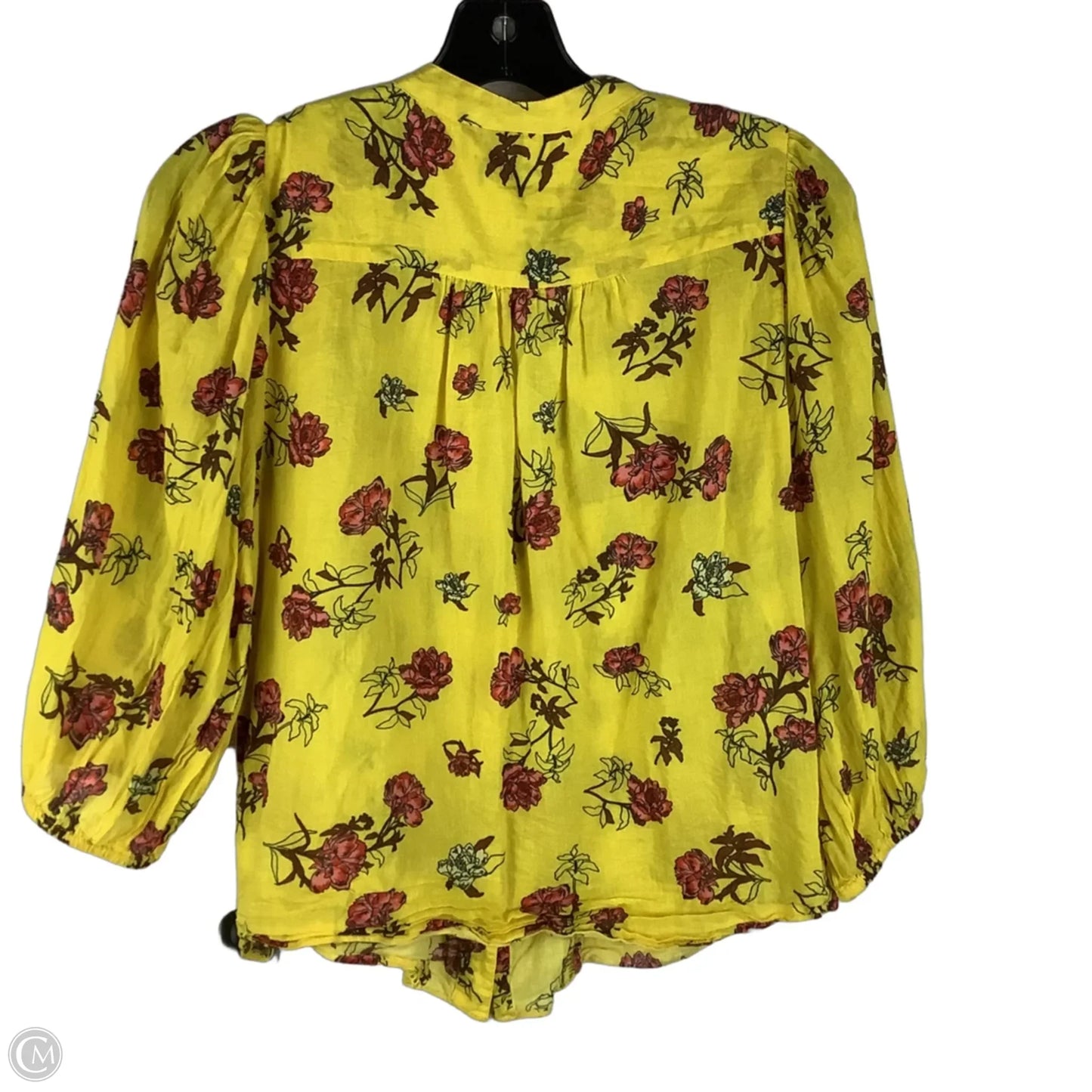 Top Short Sleeve By Cmc In Yellow, Size: S