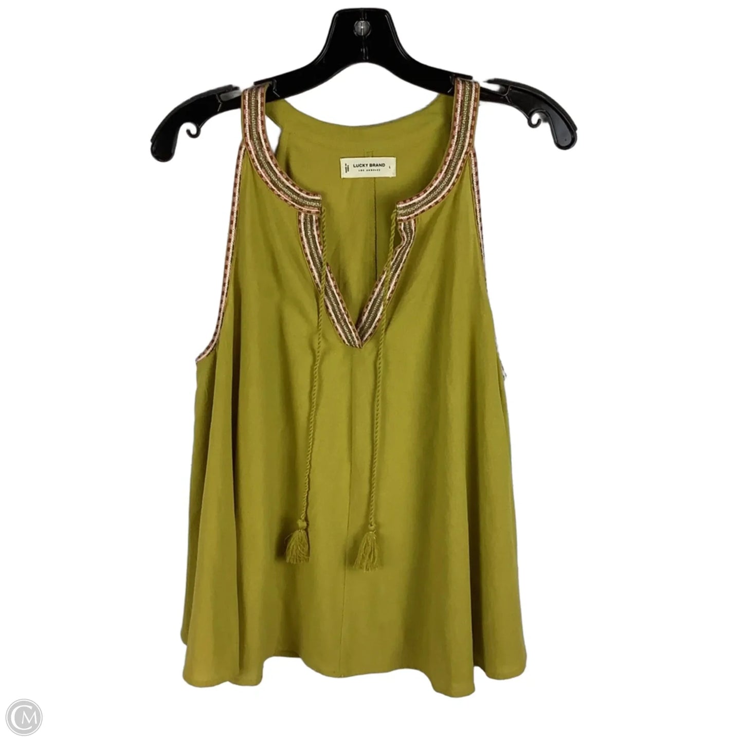 Top Sleeveless By Lucky Brand In Green, Size: L