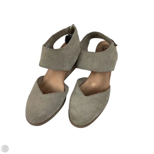 Sandals Heels Wedge By Toms In Grey, Size: 7