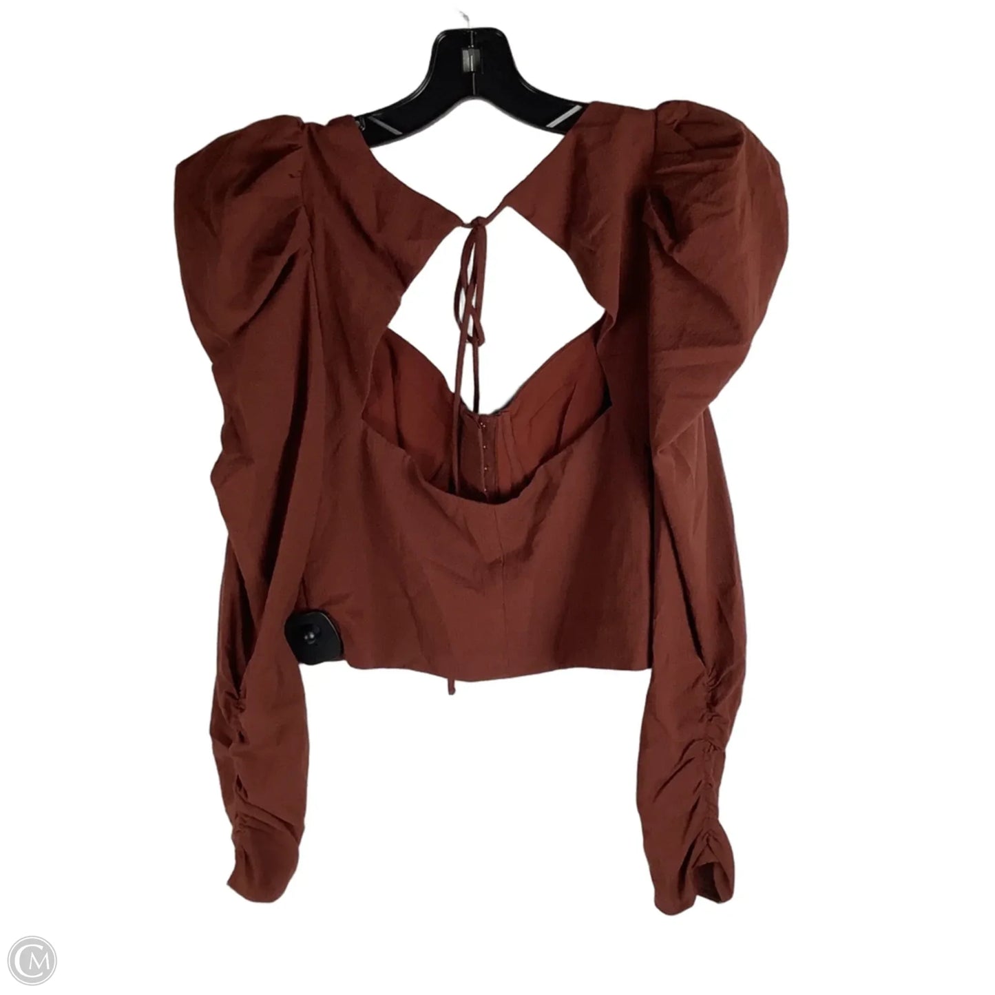 Top Long Sleeve Basic By Astr In Brown, Size: M