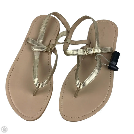Sandals Flats By Pilcro In Gold, Size: 8.5