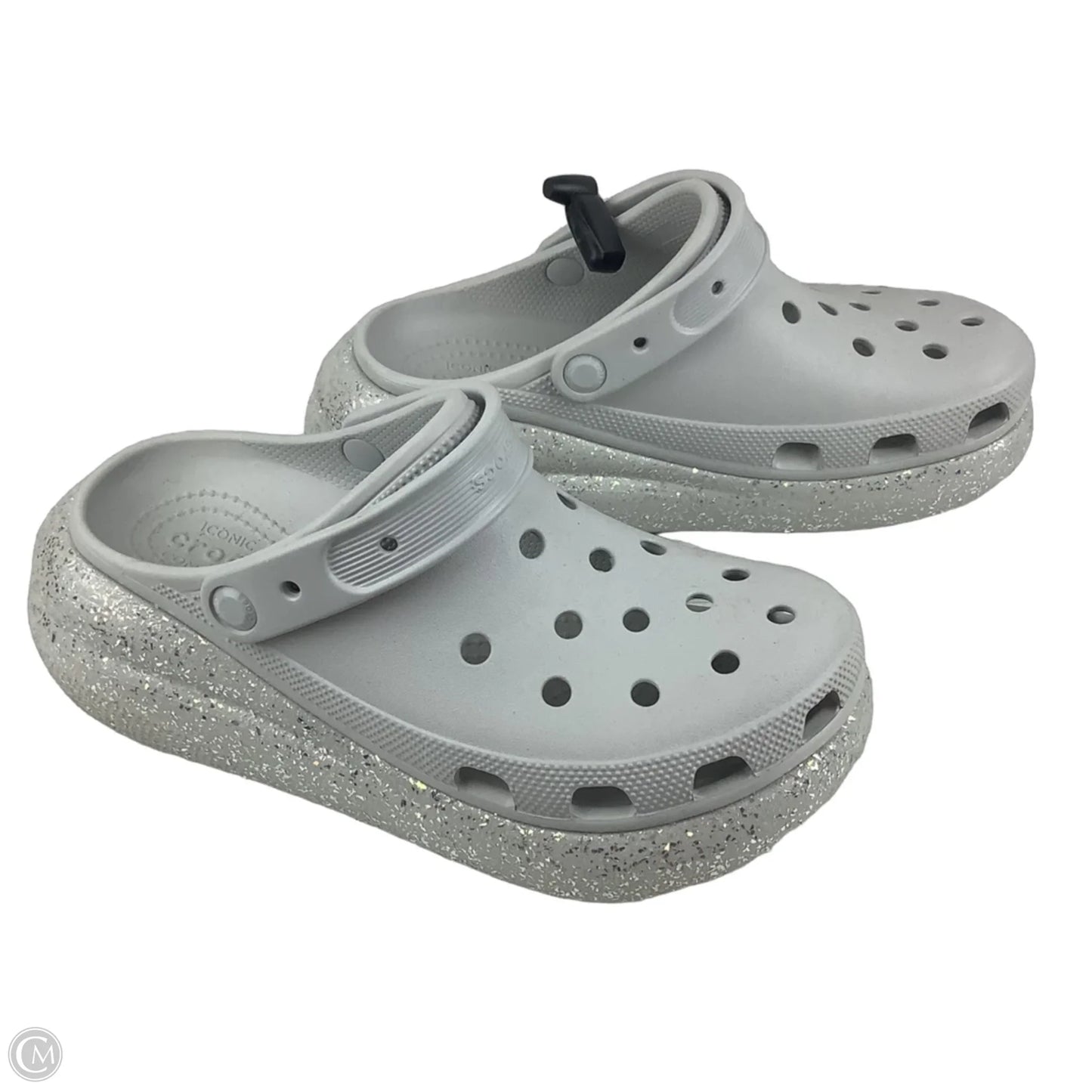 Sandals Flats By Crocs In Grey, Size: 10