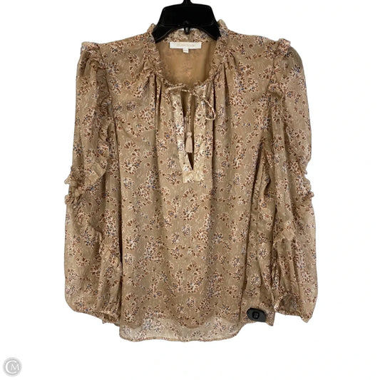Top 3/4 Sleeve By Olivaceous In Tan, Size: M