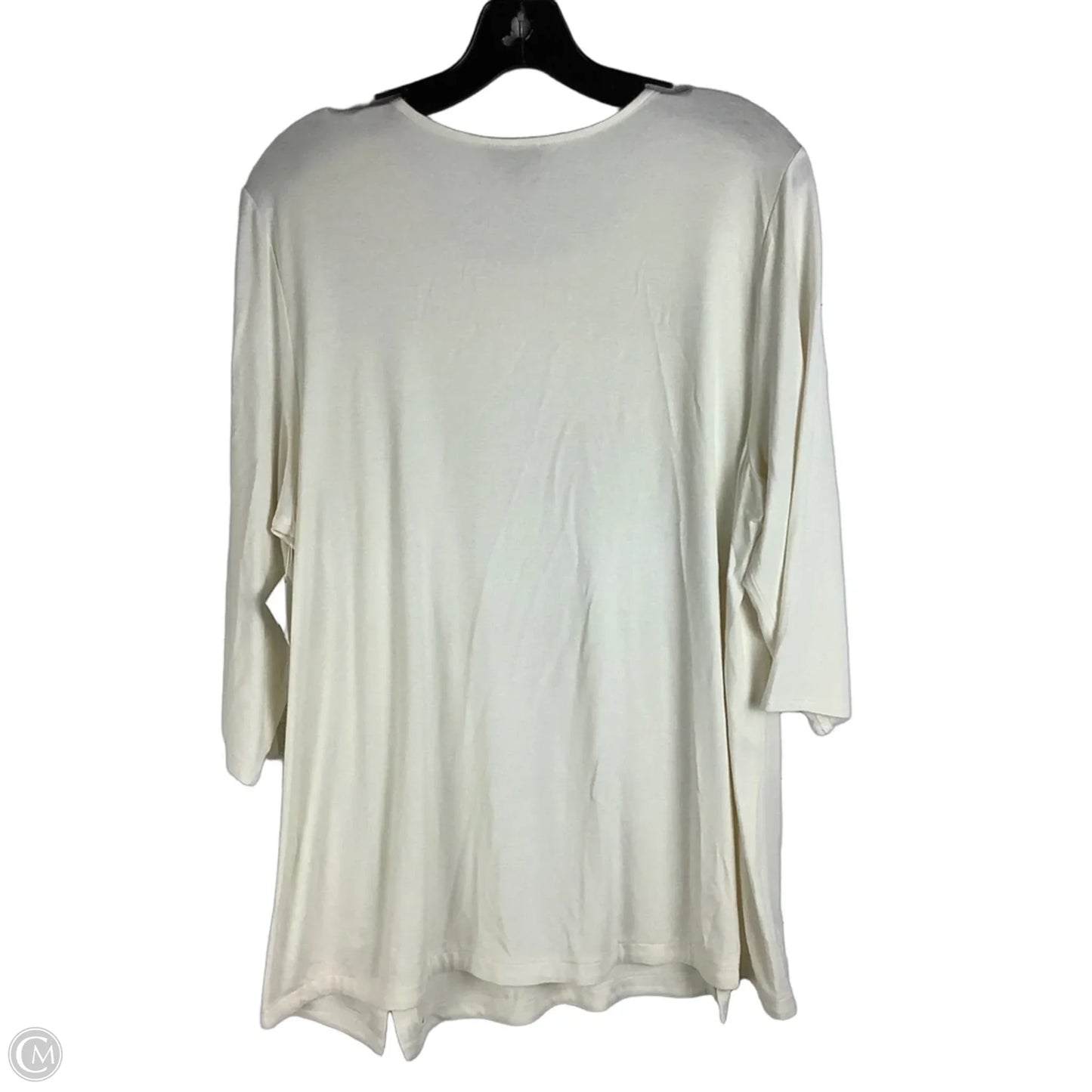 Top 3/4 Sleeve By J. Jill In Cream, Size: L Tall