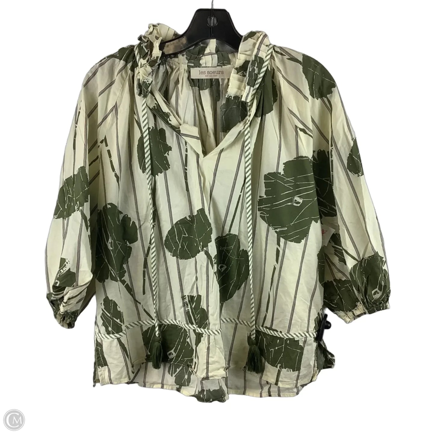 Top Short Sleeve By Cmc In Green, Size: M