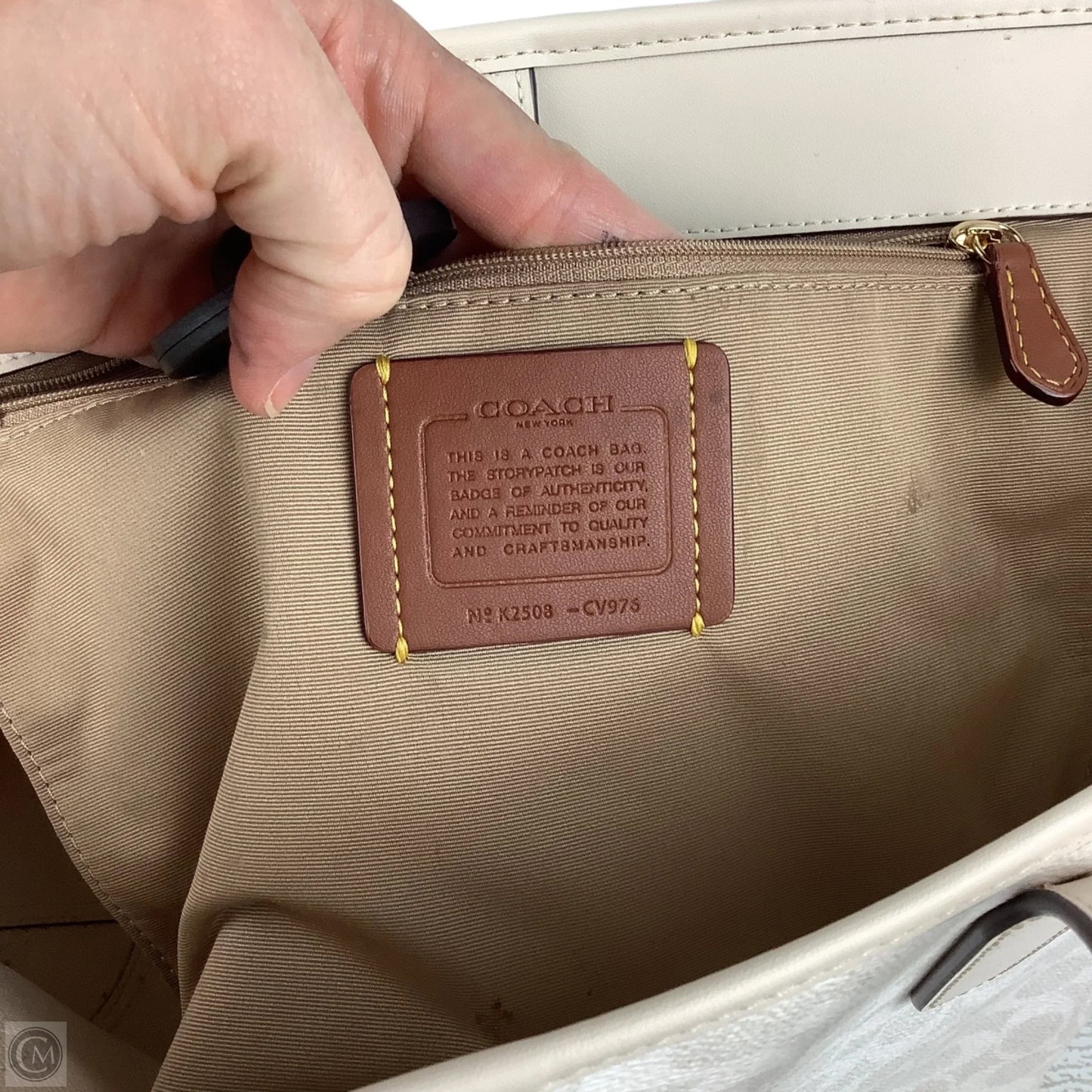 Handbag Designer By Coach, Size: Large
