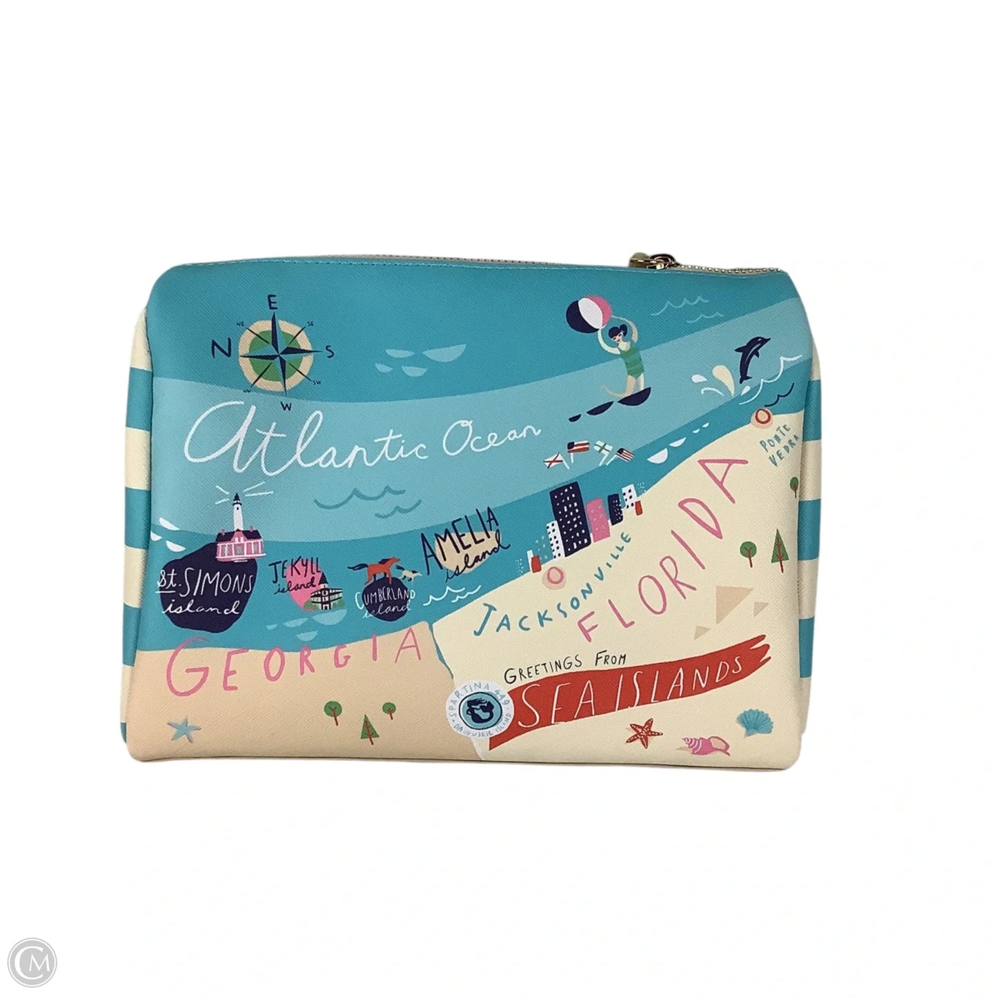 Makeup Bag By Spartina, Size: Medium
