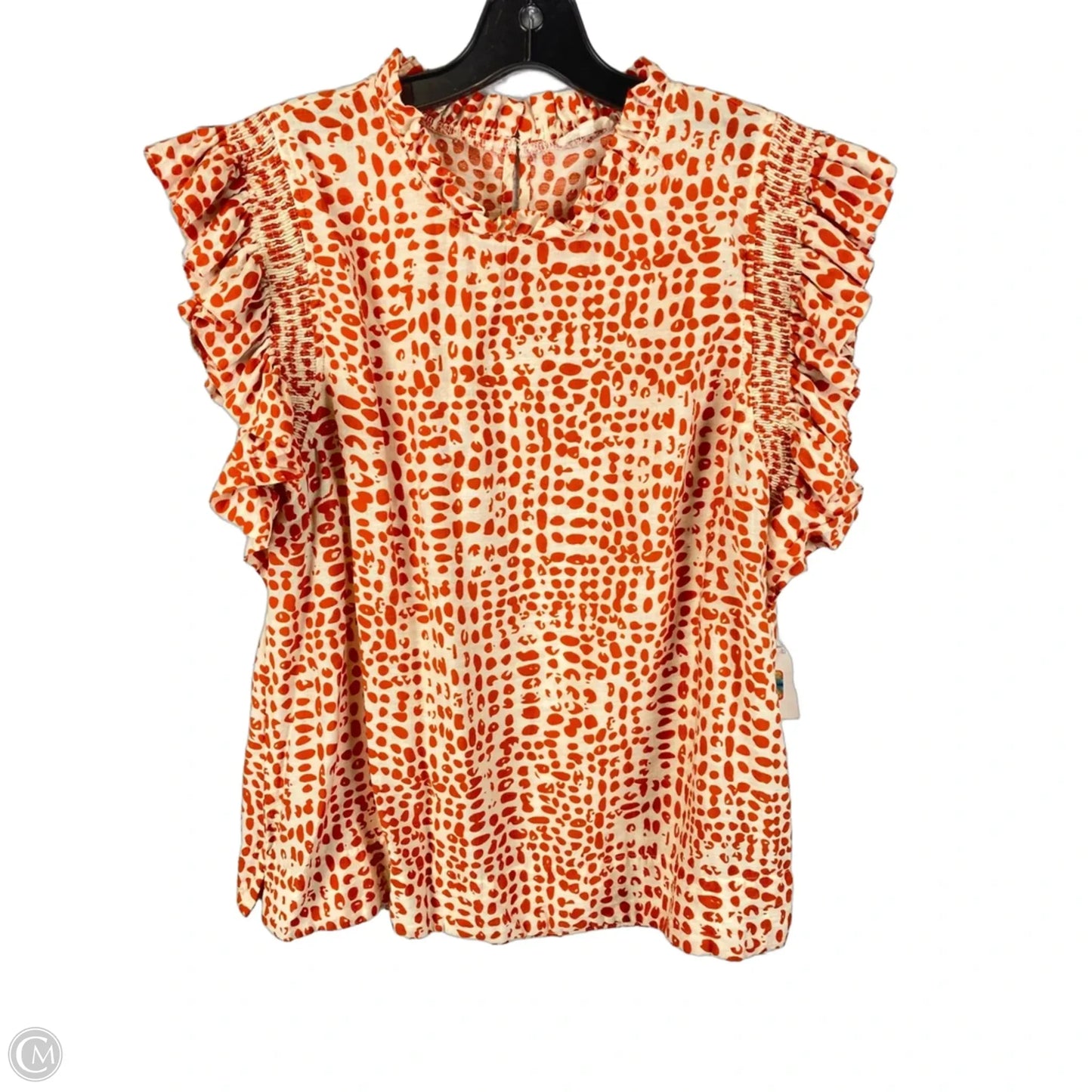 Top Short Sleeve By Jodifl In Orange, Size: L
