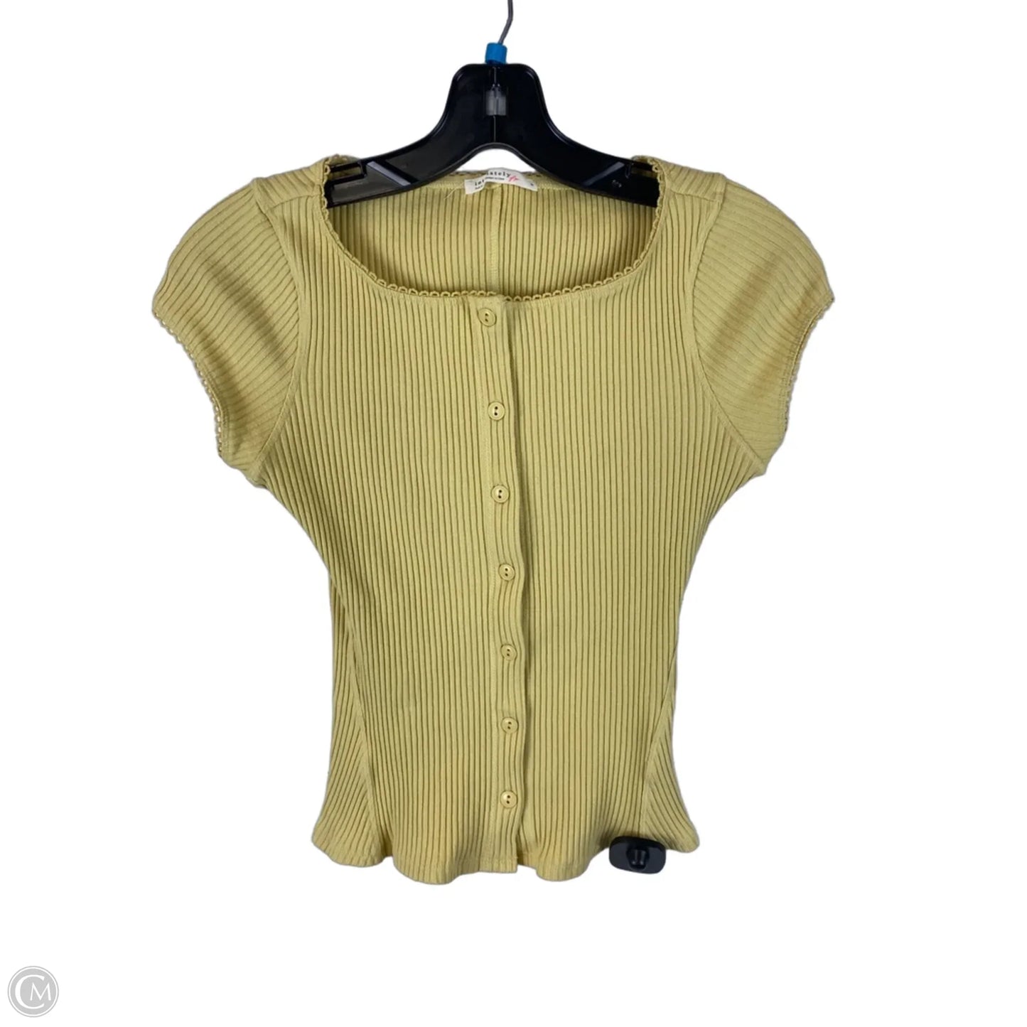 Top Short Sleeve By Cmc In Yellow, Size: S