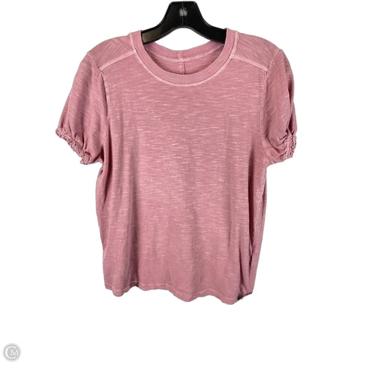 Top Short Sleeve By Pilcro In Pink, Size: S