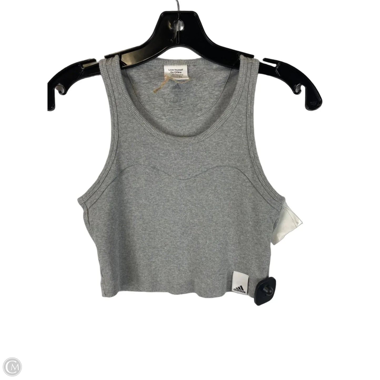 Top Sleeveless By Adidas In Grey, Size: Xs
