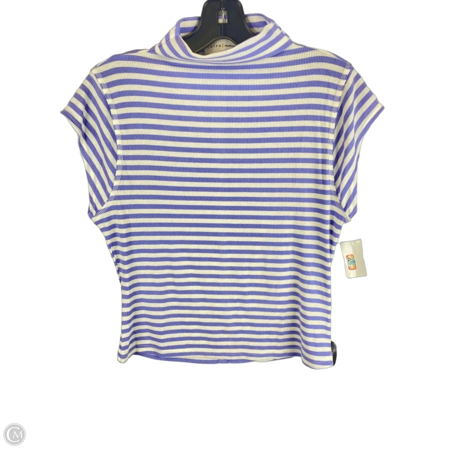 Top Short Sleeve By Entro In Striped Pattern, Size: M