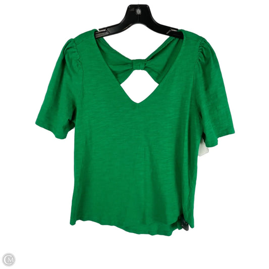 Top Short Sleeve By Anthropologie In Green, Size: L