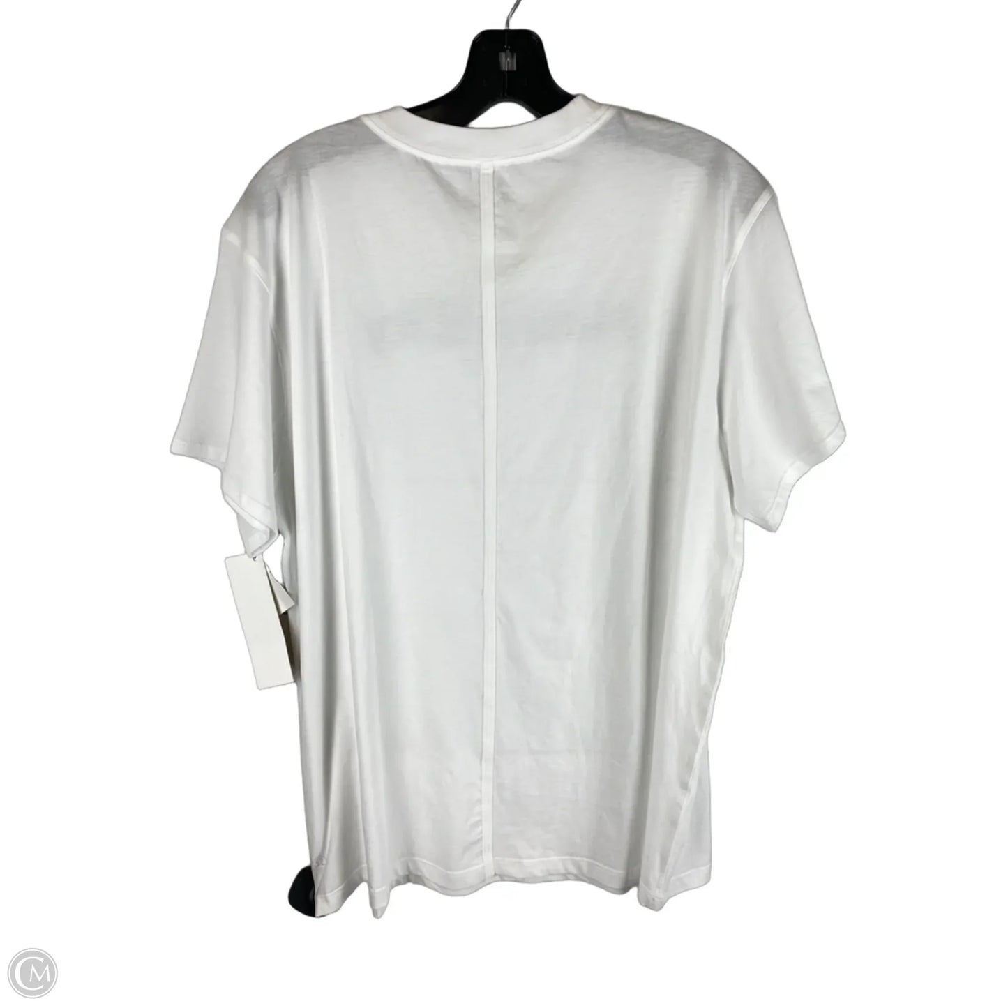 Athletic Top Short Sleeve By Lululemon In White, Size: 8