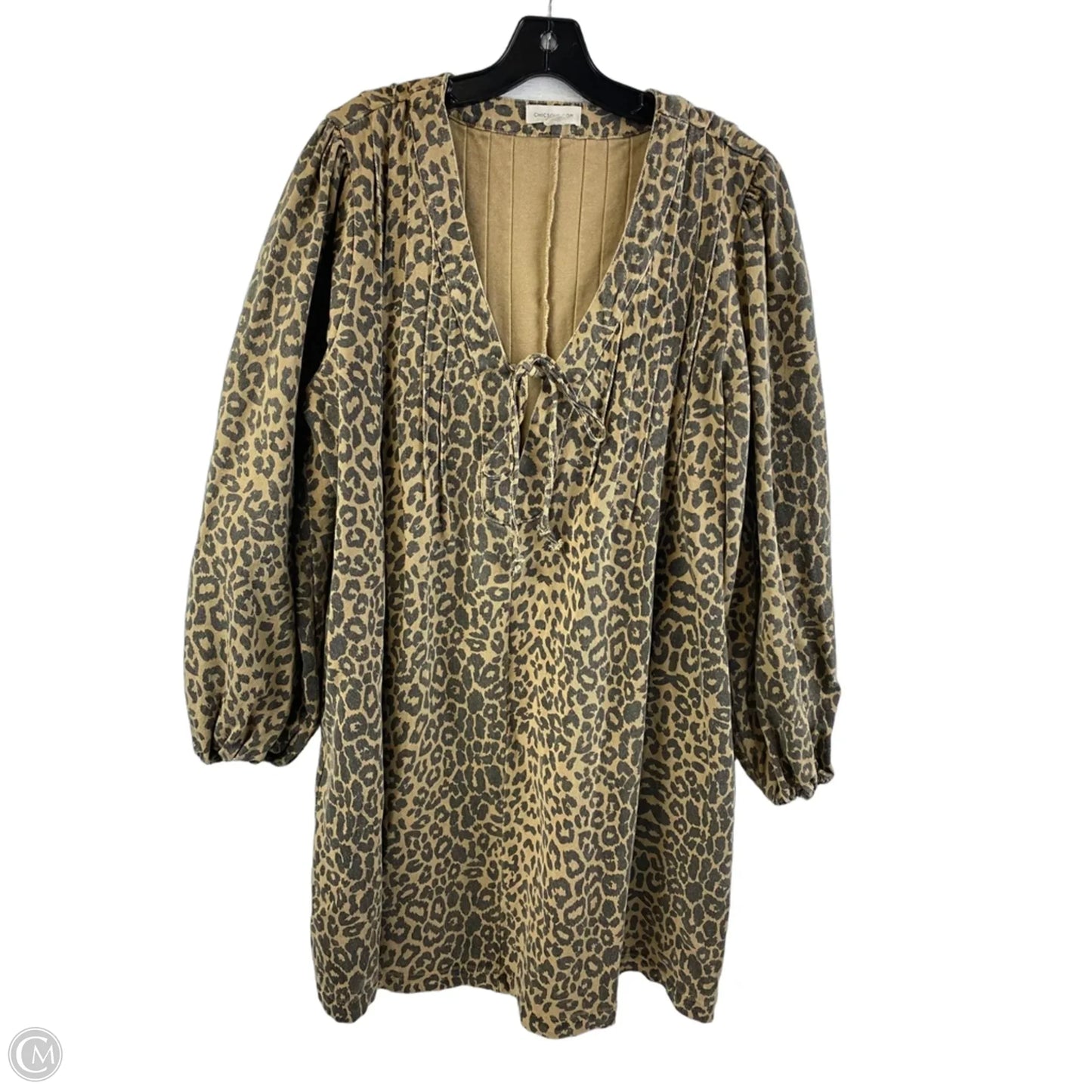 Dress Casual Short By Chicsoul In Animal Print, Size: 1x